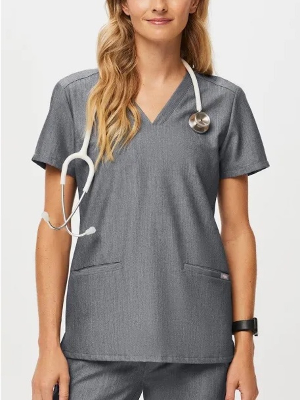 FIGS Graphite Scrub Top